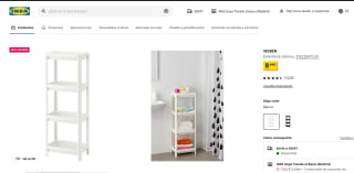 VESKEN Estantería blanco 37x23x101cm por 8,99€