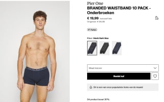 10-pack Pier One boxershorts voor €19,99 bij Zalando
