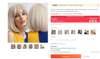 Pelucas desde 7,38€ en aliexpres