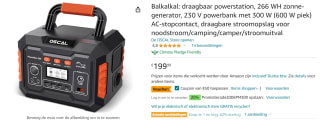Oscal powerstation 300W + 266Wh en stekker van 230V voor €109 bij Amazon.de