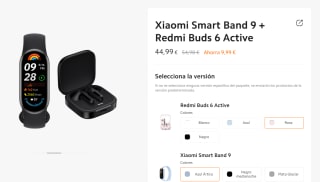 Xiaomi Smart Band 9 + Redmi Buds 6 Active por 38,24€