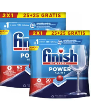 100 Pastillas Finish Power All in 1 lavavajillas por 13,88€