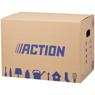 Action verhuisdoos 50 liter voor €0,85
