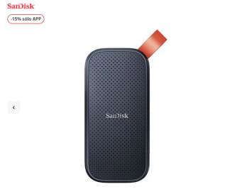 Disco duro SSD externo 2TB SanDisk Portable SSD Portátil USB 3.2 Gen 2 Lectura de hasta 800 MB/s por solo 110,30€