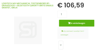 Logitech MX Mechanical QWERTY toetsenbord voor €106,59 bij SiComputers