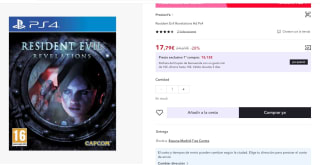 Videojuego Resident Evil Revelations Hd Ps4 por 17,79€ (8,99€ nuevo usuario)