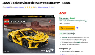 LEGO Technic Chevrolet Corvette Stingray - voor €40,66 bij Bol