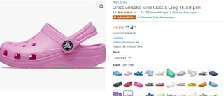 Crocs Kids Classic Clog voor €14 bij Amazon