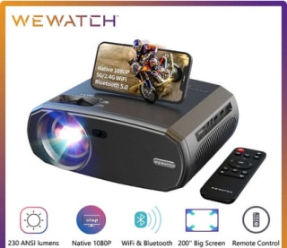 Miniproyector WEWATCH V50 portátil WIFI 1080P por 116€
