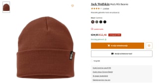 Jack Wolfskin muts voor €12,48 bij AS Adventure