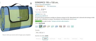Manta Songmics transportable por 11,55€