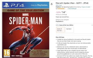 Marvel's Spider-Man - GOTY - (PS4) voor €14,97 bij Amazon