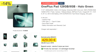 OnePlus Pad 11,61" 128GB/8GB Halo Green voor €429 bij Proshop