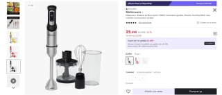 Batidora de Mano Spiro! 1000W marca Mellerware por 25,49€ (15,29€ usuario nuevo)