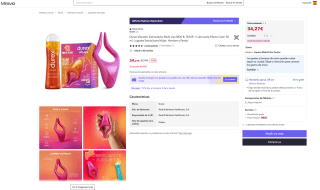 Durex Vibrador Estimulador Multi Uso RIDE & TEASE + Lubricante Efecto Calor 50 ml por solo 34,27€
