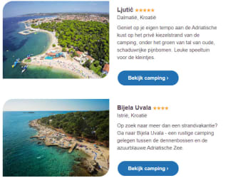 €100 extra korting op bijna alle campings in Frankrijk en Kroatië bij Eurocamp
