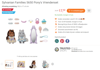 Sylvanian Families 5650 Pony's Vriendenset voor €17,50 bij Lobbes