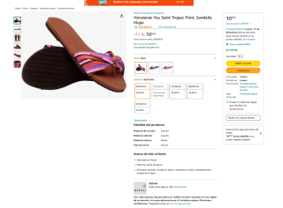Sandalia Havaianas You Saint Tropez Print Mujer por solo 10,50€