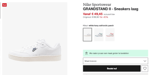 Nike Grandstand II Heren Sneakers voor €49,45 bij Zalando