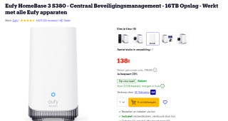 Eufy HomeBase 3 S380 - 16TB voor €118 na cashback