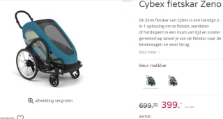 Zeno Bike fietskar & kinderwagen voor €399 bij Prenatal