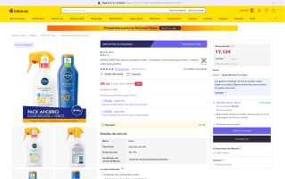 Nivea Sun pack protector solar niños adultos por 17,13€