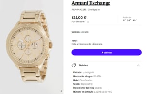 Reloj Cronografo para Hombre Armani Exchange AERORACER por 125€