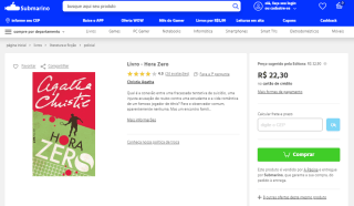 Livro: Hora Zero pór Agatha Christie - R$ 22,30