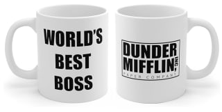 Taza Dunder Mifflin de The Office World's Best Boss 325ml por $139