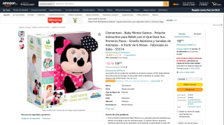 Peluche interactivo Clementoni Baby Minnie Gateos por 19,99€