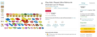 Play Doh 47 Piezas Ultra Fábrica de Diversión por $331 en Amazon