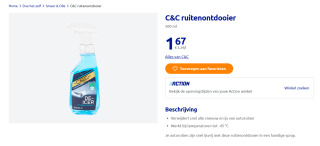 Ruiten Ontdooier-Antivries Spray-Auto-C&C-Ruitenontdooier voor €1,67 bij de Action