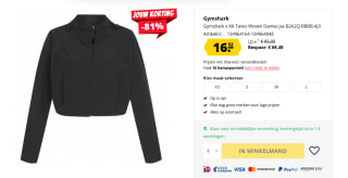 Gymshark Woven Dames Jas voor €16,52 bij Sport-Korting