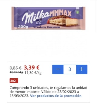 Milka Cheesecake - Varios sabores [3x2] por 2,26€