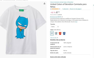 Camiseta infantil United Colors of Benetton poor 6€