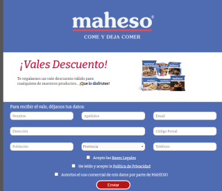 Nuevos vales de Maheso ahorra en tu compra