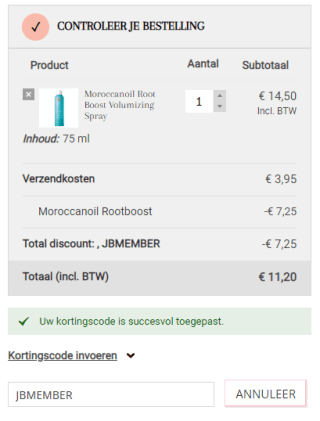 50% korting op de Root Boost van Moroccanoil bij John Beerens
