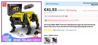 Mould King 15067 robot hond met 936 onderdelen voor €41,53 bij Aliexpress