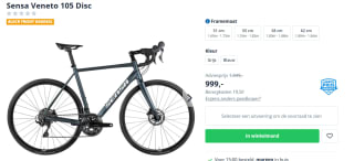 Sensa Veneta 105 Disc racefiets voor €999 bij Mantel