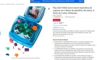 Juguete Aspiradora Play-Doh Zoom Zoom de Play-Doh con 5 botes de plastilina por solo 12,39€
