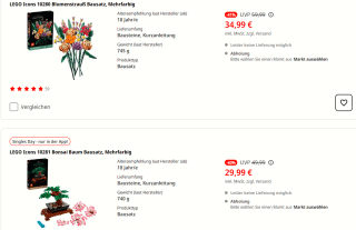 Diverse Lego sets bij de MediaMarkt in Duitsland, zoals Bonzai €29,99