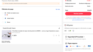 MicroData Limpiador de vapor de alta presión de 2500W por 26,78€