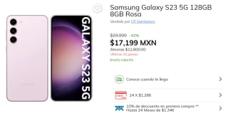 Galaxy S23 5G 128GB a $17,199 en Claro Shop