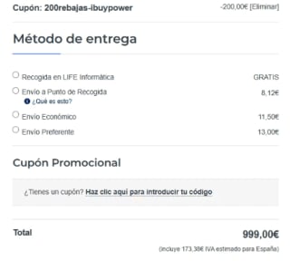 PC Gaming iBUYPOWER Pro RX1 con Ryzen 5 7600 de 32GB RAM DDR5 6000MHZ | 1TB SSD 7400MBS y Radeon RX 7800 XT por 999€