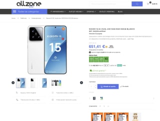 Xiaomi 15 5G dual sim 12GB RAM 512GB blanco por 651,41