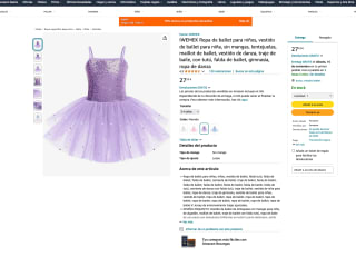 Vestido de ballet para niña lentejuelas IWEMEK por solo 27,53€