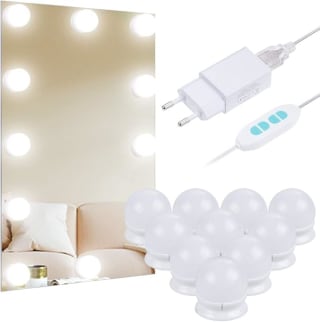 Anpro Luces LED Kit 10 Bombillas regulables,3 Modos Ajustable de Color por 9,99€