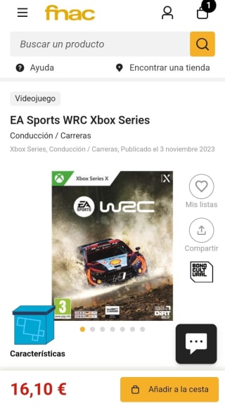 Juego EA Sports WRC Xbox Series por 16,10(socios) 16,95€ no socios