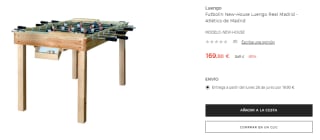 Futbolín New-House muñecos madera Real Madrid - Atlético de Madrid por 169,80€