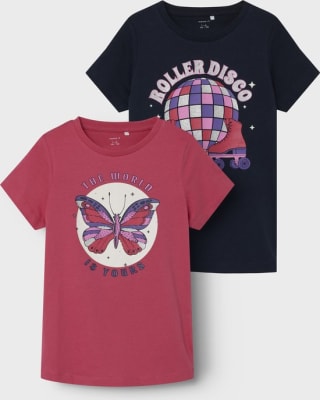 2 Name It meisjes T-shirts maat 116 voor €10 bij Bol